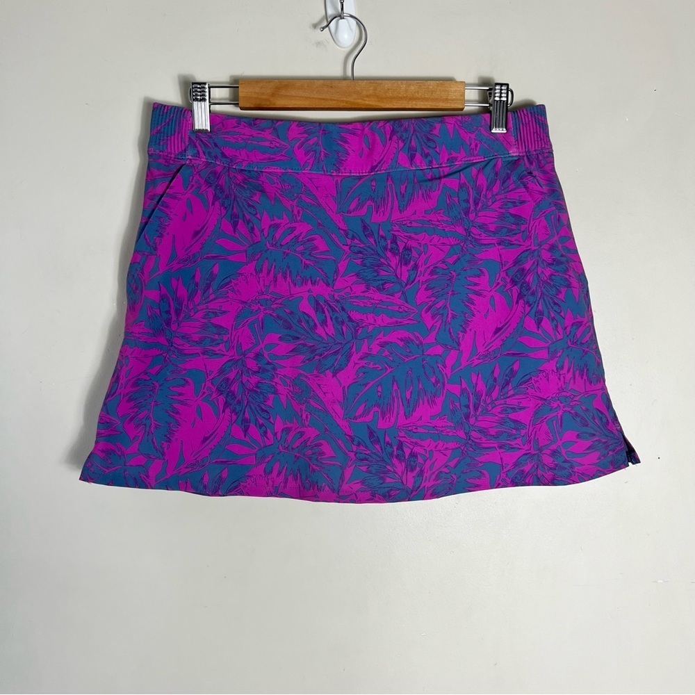 Columbia Tidal Sands Pink And Grey Skort PFG Tropical Leaf Size Medium